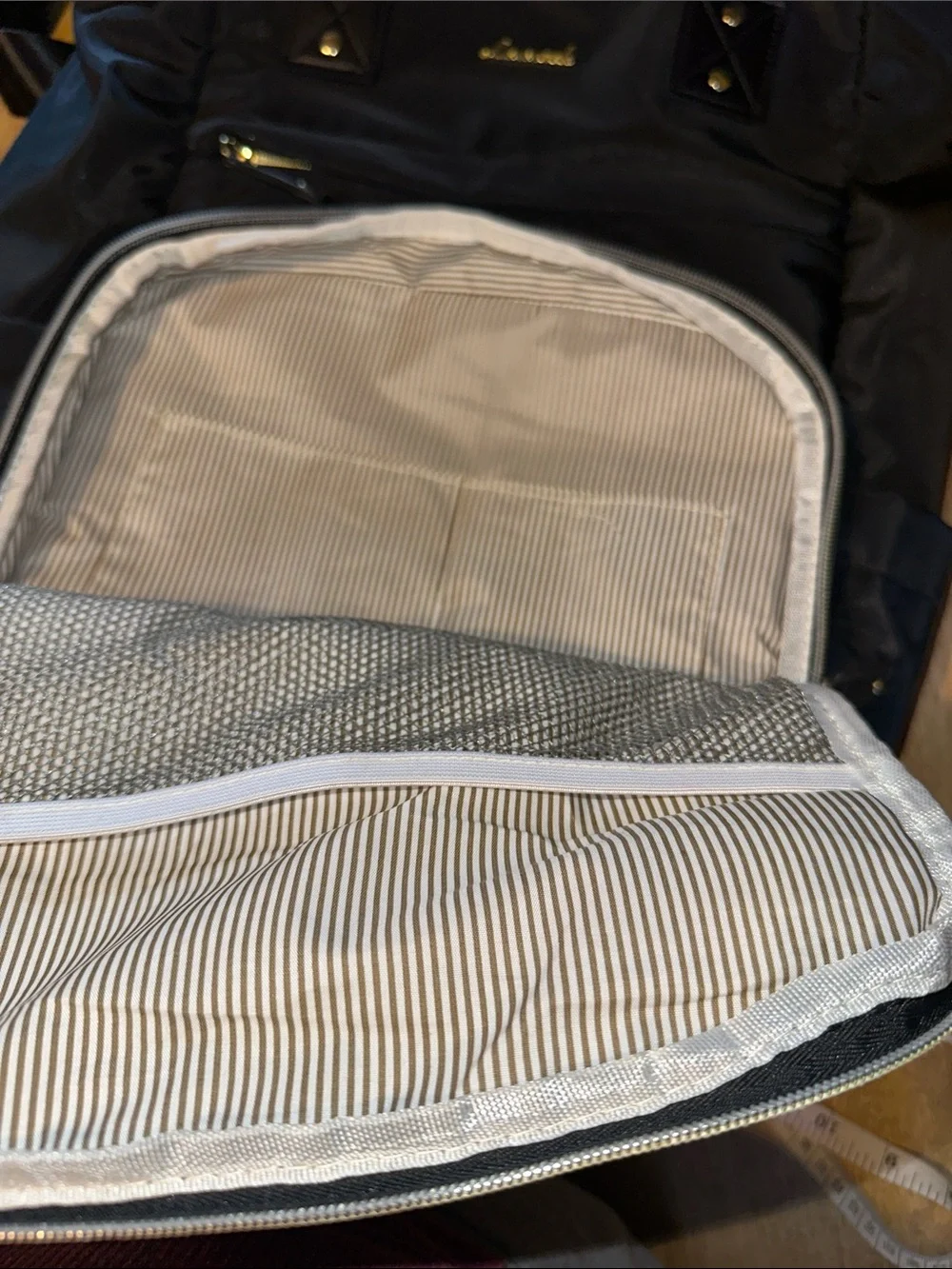 Black Nylon Tote Backpack